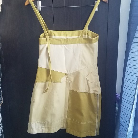 NWT PATCHWORK GABARDINE DENIM DRESS. - Picture 6 of 7